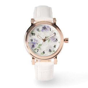 Vackra lila lavendelblommor armbandsur