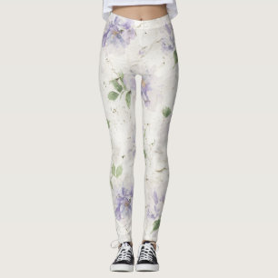 Vackra lila lavendelblommor leggings