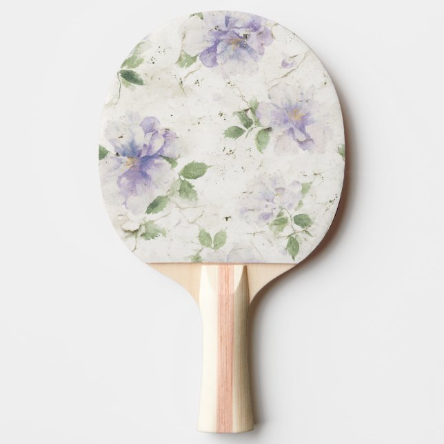 Vackra lila lavendelblommor pingisracket (Framsidan)