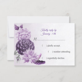 vackra lila shajer blommor OSA kort