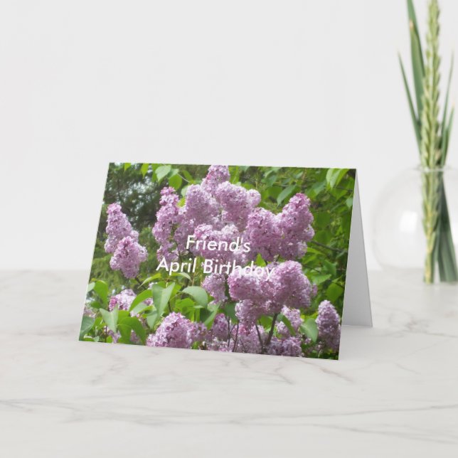 Vackra Lilacs i april Kort (Framsida)
