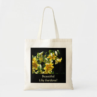 Vackra liljeträdgårdar! Tote Bag canvas Liljor pås Tygkasse