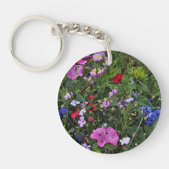 Vackra Lilor och Blå Vild Flowers (Framsidan)
