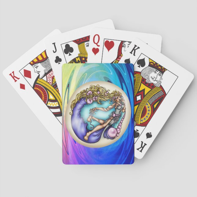 Vackra Little Pearl-spelkort Casinokort (Baksidan)