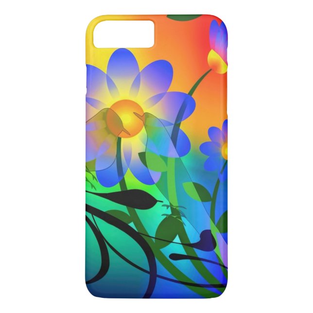 vackra ljusa färgade blommiga Case-Mate iPhone skal (Baksida)