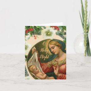 Vackra Madonna och barnens julkort Helgkort
