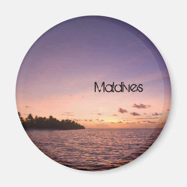Vackra Maldives Beach Magnet (Framsidan)