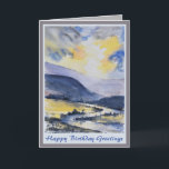 Vackra Manarna för Scenia Mountain-födelsedagskort Kort<br><div class="desc">Vackra Scenia Mountain Manar Birthday Card.Färgmålning av abstrakt med handmålning. För honom.</div>
