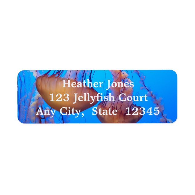 Vackra manyfish Labels Returadress Etikett (Framsidan)