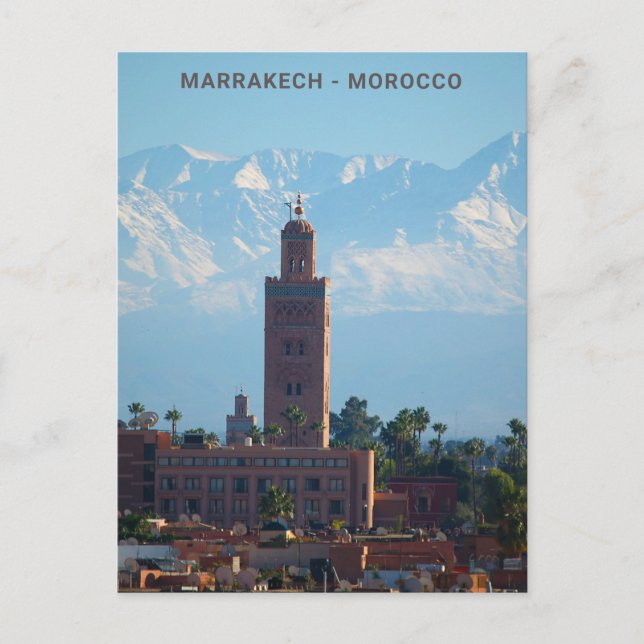 Vackra marrakech Atlasbergen i Marocko Vykort (Framsida)