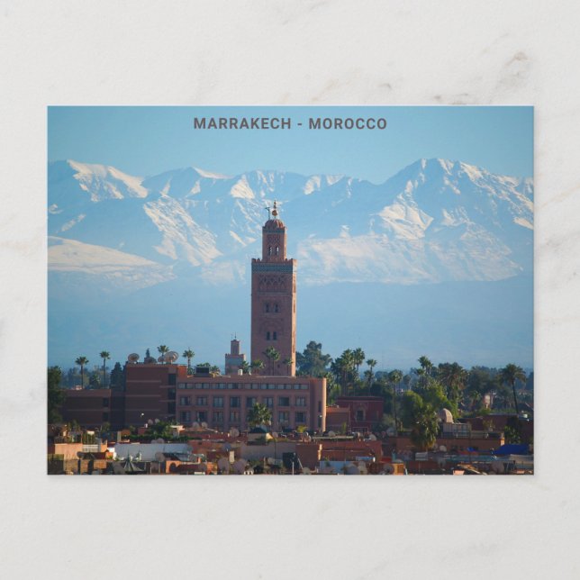 Vackra marrakech Atlasbergen i Marocko Vykort (Framsida)