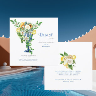 Vackra Medelhavets Blommigt Möhippa II Inbjudningar