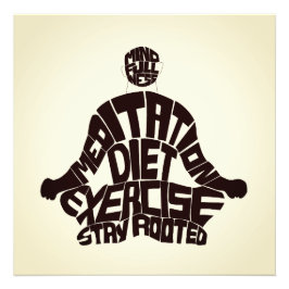 Vackra meditationer: Motivitetsmur konst Fototryck