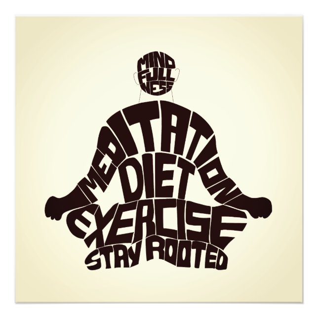 Vackra meditationer: Motivitetsmur konst Fototryck (Framsidan)