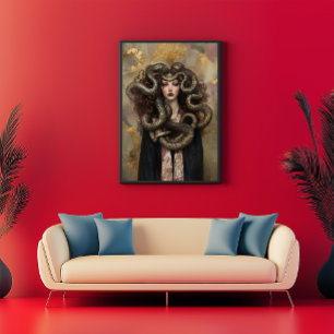 Vackra Medusa - Greklands Art nouveau Porträtt 02 Poster