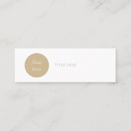 Vackra minimalistiska cirkulerande mini-Affärskort Mini Visitkort