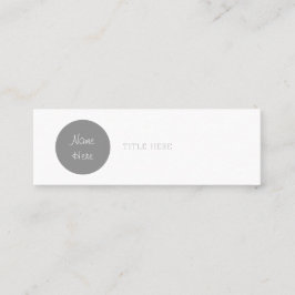 Vackra minimalistiska cirkulerande mini-Affärskort Mini Visitkort