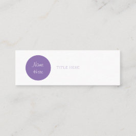 Vackra minimalistiska cirkulerande mini-Affärskort Mini Visitkort