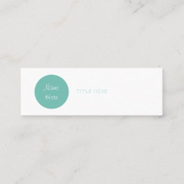 Vackra minimalistiska cirkulerande mini-Affärskort Mini Visitkort