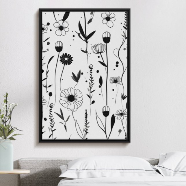 Vackra minsta svarta bläck-blomsterträdgård poster (Skapare uppladdad)
