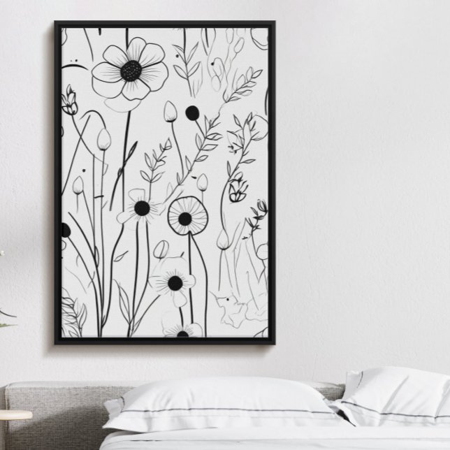 Vackra minsta svarta bläck-blomsterträdgård poster (Skapare uppladdad)