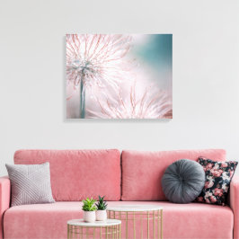 Vackra mjuka Rosa Fintvätt på Canvastryck