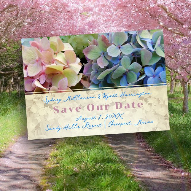 Vackra moderna blommiga Rädda vår dejt-kort Spara Datumet (Skapare uppladdad)