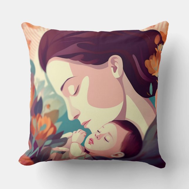 Vackra Mor dag Pillow Kudde (Framsida)