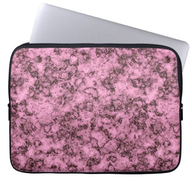 Vackra mörkar av skarpa marmor från rosa laptop fodral (Framsidan)