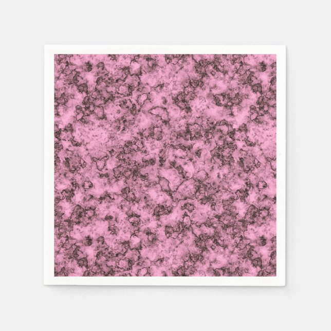 Vackra mörkar av skarpa marmor från rosa pappersservett (Framsidan)