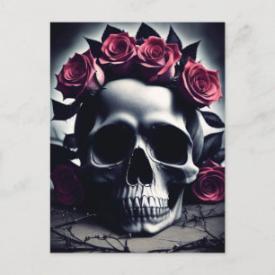 Vackra Mörkar och Gothic Ro Skull Poster Vykort