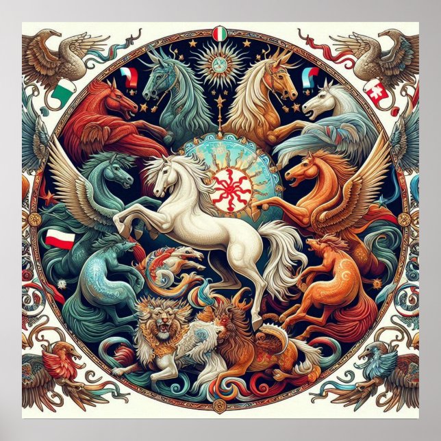 "Vackra Mystiska hästar" 30 Poster (Framsidan)