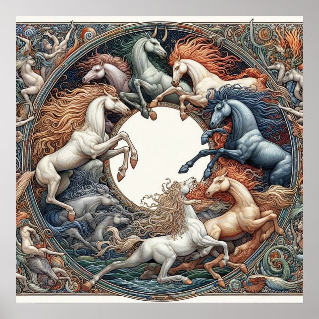 "Vackra Mystiska hästar" 38 Poster (Framsidan)