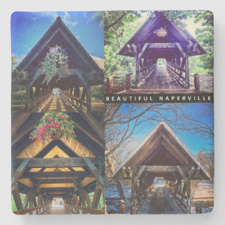 Vackra Naperville - täckta bryggscen Stenunderlägg