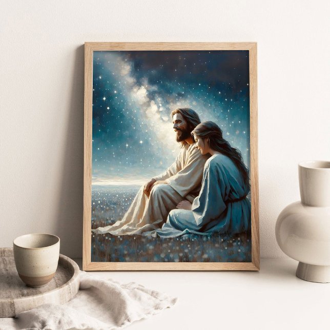 Vackra Nätter, Kristen Väggkonst, Jesus och  Poster (Skapare uppladdad)