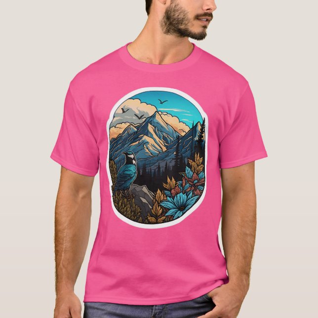 Vackra naturbergen aktiv t shirt (Framsida)