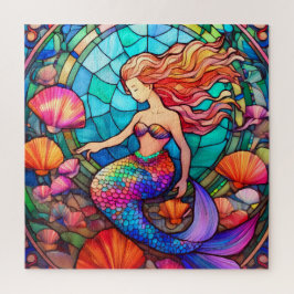 Vackra nedfläckader av sjöjungfru pussel