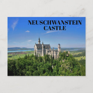 Vackra Neuschwanstein slottet Bayern Tyskland Vykort