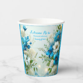 Vackra Nya Början Blå Bröllopsfest Floral