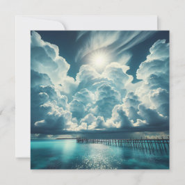 Vackra Ocean-, Dock- och Fluffy-moln