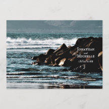 Vackra oceanen, Vågar och Sten Beach Wedding