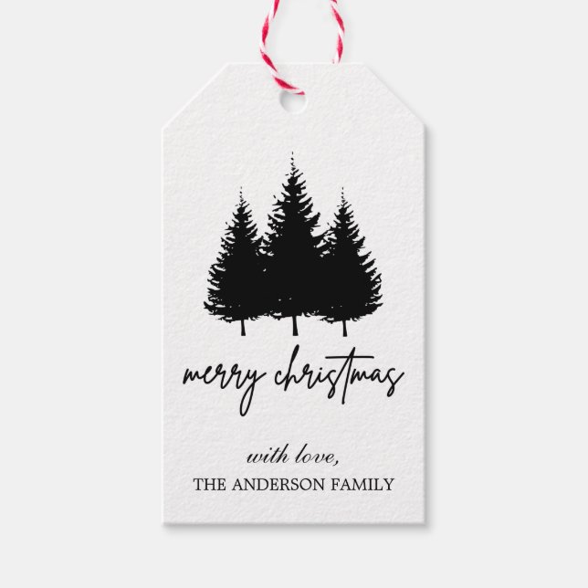 Vackra och Elegant God jul Personlig Presentetikett (Framsidan)