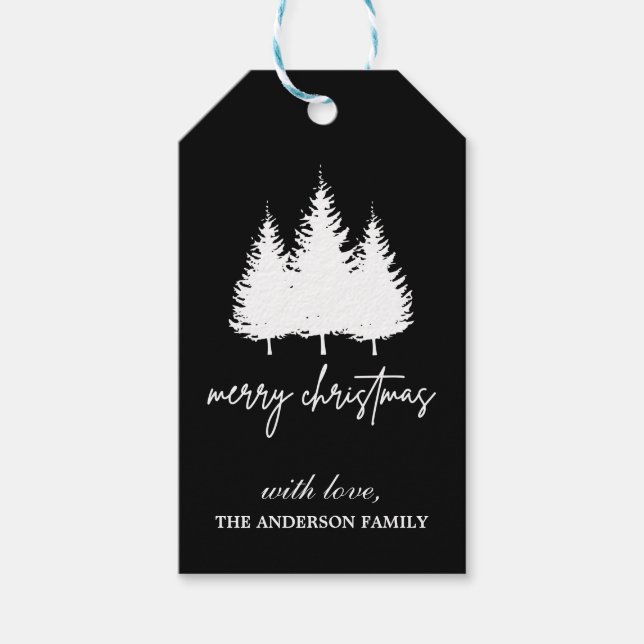 Vackra och Elegant God jul Personlig Presentetikett (Framsidan)