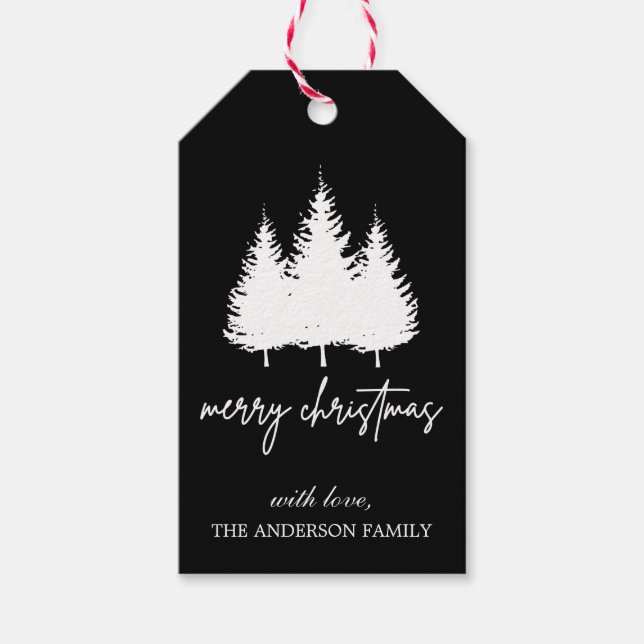 Vackra och Elegant God jul Personlig Presentetikett (Framsidan)