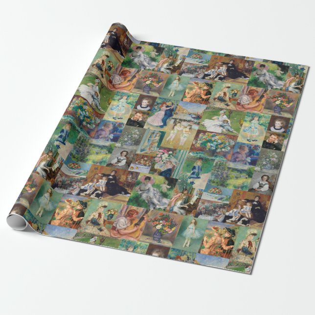 Vackra och Elegant Renoir Paintings Presentpapper (Utrullad)