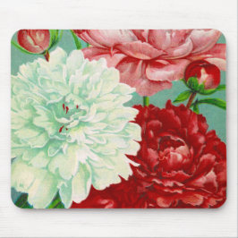 Vackra och Elegant Vintage Peonies Musmatta