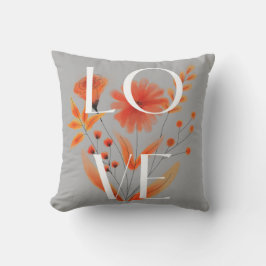 Vackra och enkla orange blommor hem inredning utom kudde