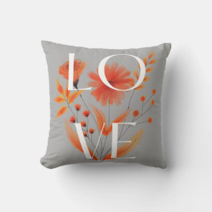Vackra och enkla orange blommor hem inredning utom kudde