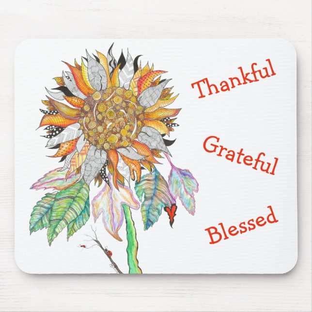 Vackra och färgstarka solrosmusslor musmatta (Framsidan)