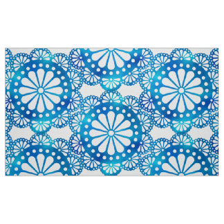 Vackra och klassiska indigoblått och vitt mönster tyg